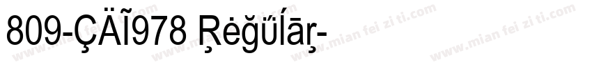 809-CAI978 Regular字体转换